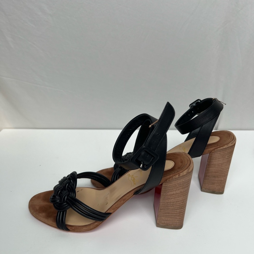 Worn authentic Louboutin block heel